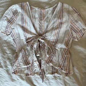 White linen Lottie Moss top!